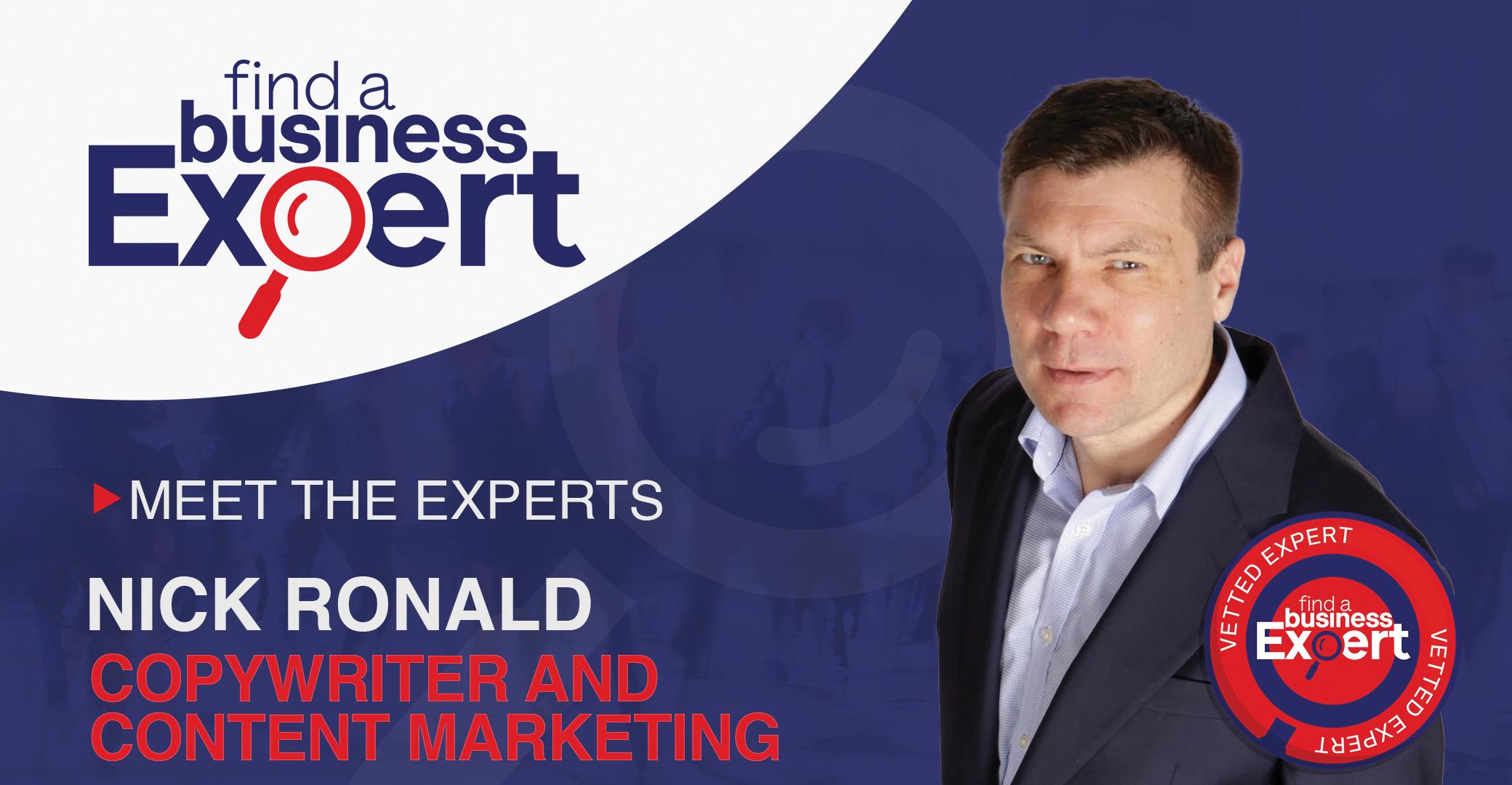 Nick Ronald - Copywriter and Content Marketing Expert